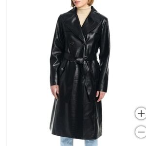 Vince Camuto Ladies' Maxi Faux Leather Jacket nwt